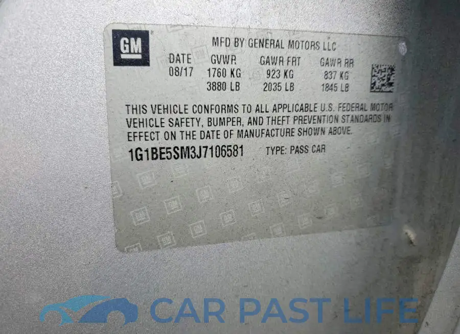 1G1BE5SM3J7106581# 12