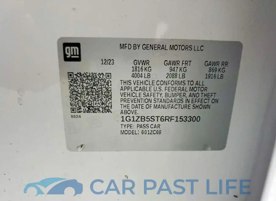 1G1ZB5ST6RF153300# 12