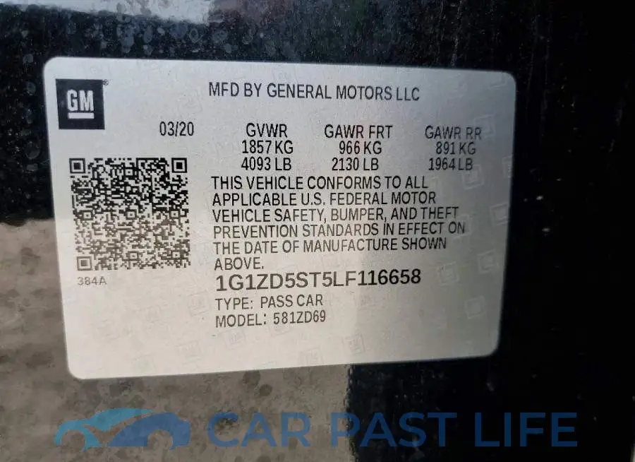 1G1ZD5ST5LF116658# 12
