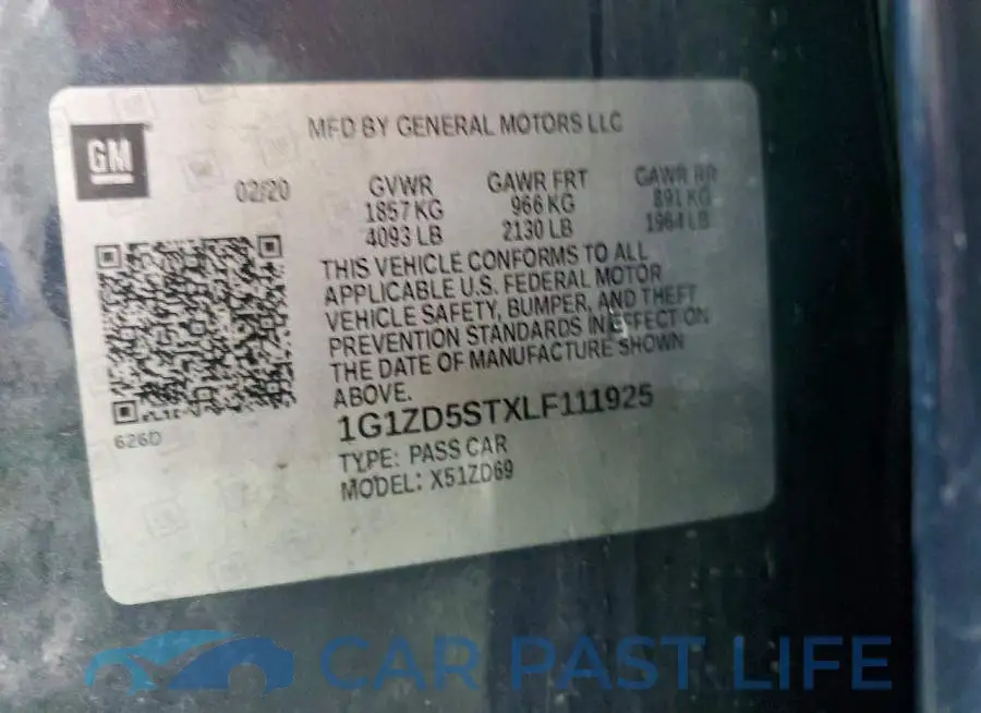 1G1ZD5STXLF111925# 12