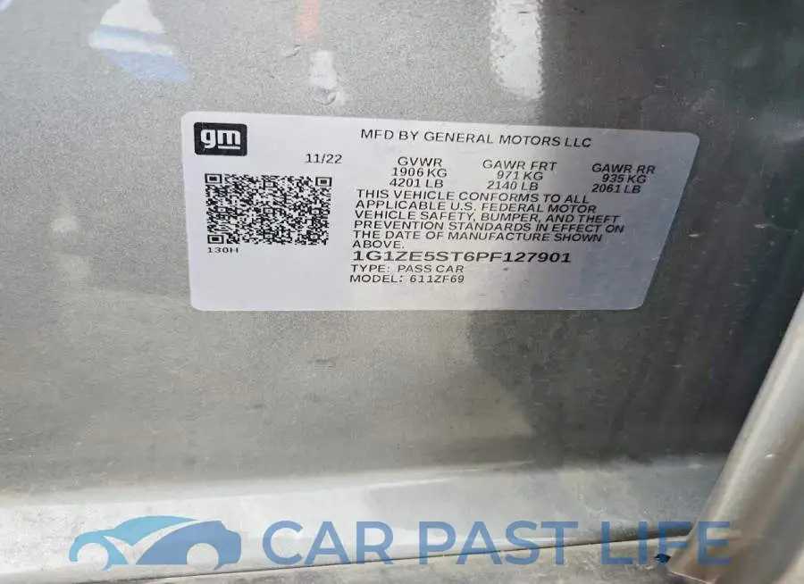 1G1ZE5ST6PF127901# 12