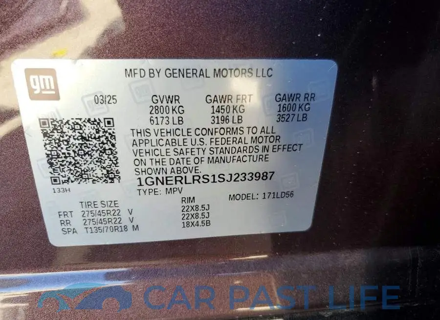 1GNERLRS1SJ233987# 13