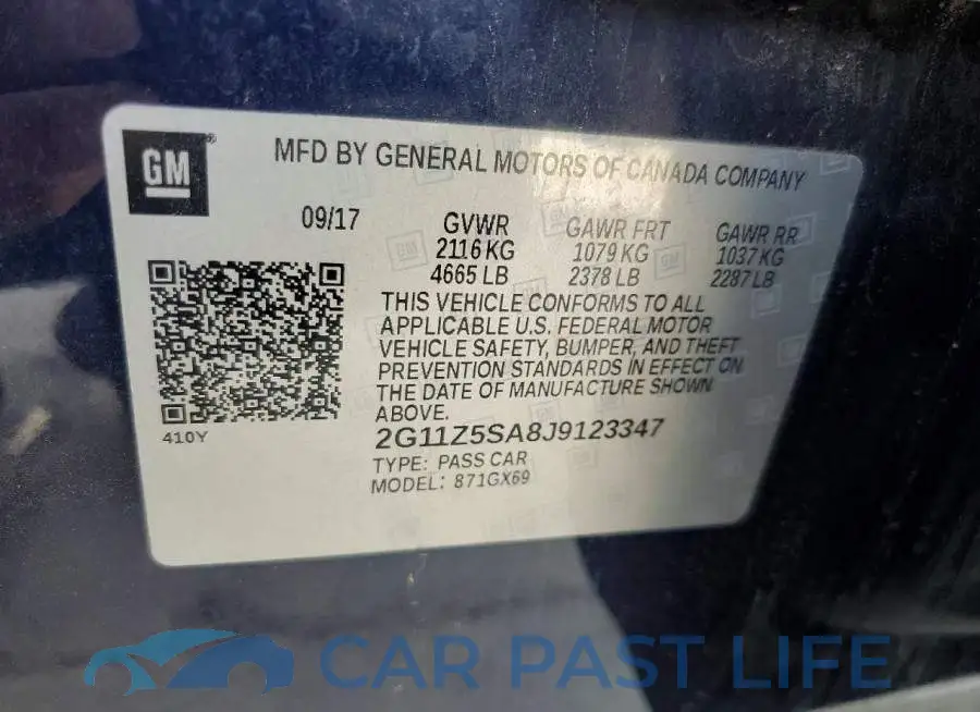 2G11Z5SA8J9123347# 12