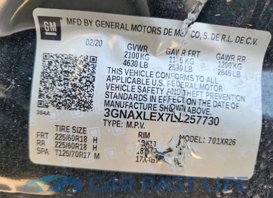 3GNAXLEX7LL257730# 14