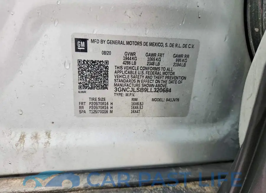 3GNCJLSB9LL320684# 13