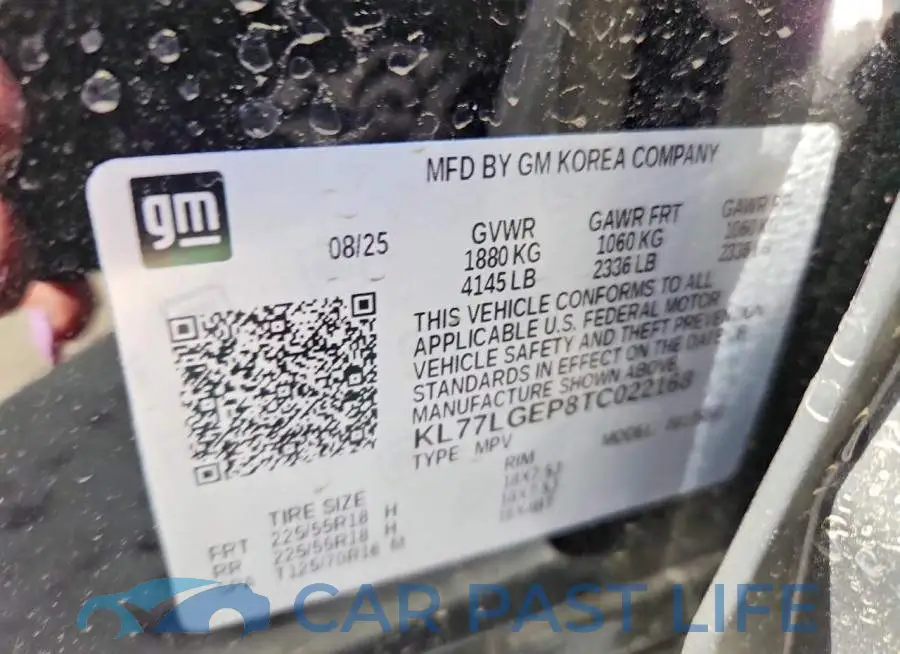 KL77LGEP8TC022168# 12