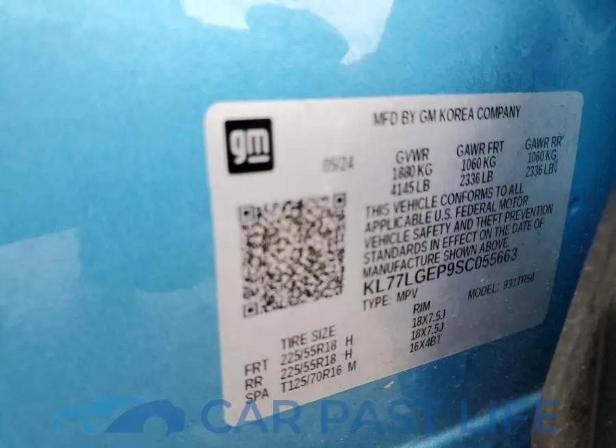 KL77LGEP9SC055663# 14