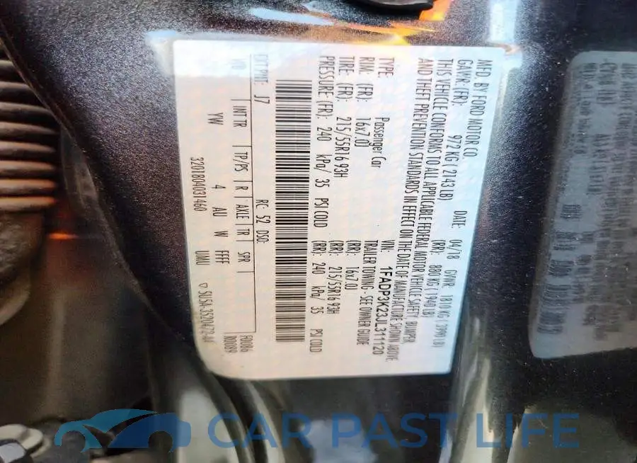1FADP3K23JL311120# 13