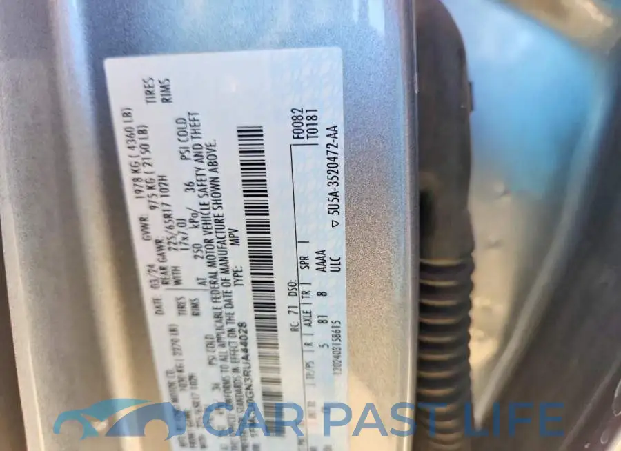 1FMCU0GN3RUA44028# 13