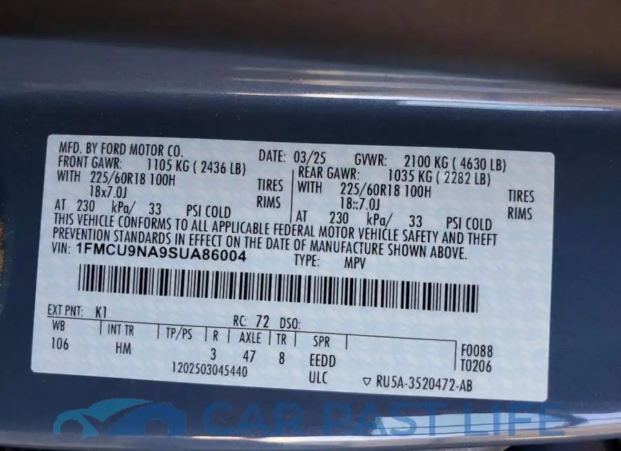 1FMCU9NA9SUA86004# 14