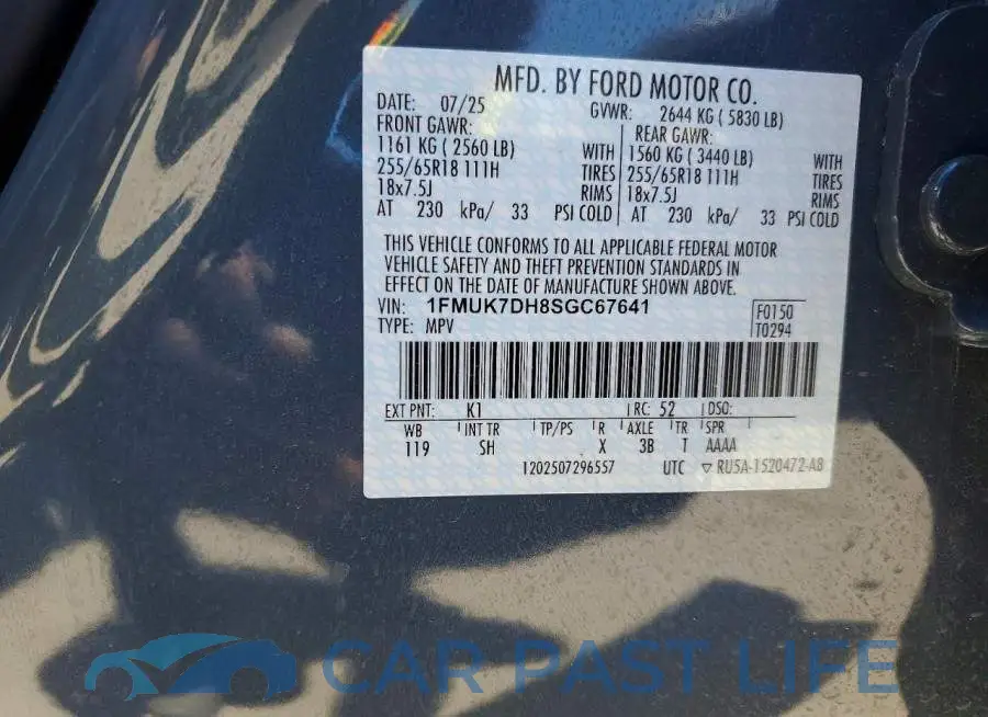 1FMUK7DH8SGC67641# 13