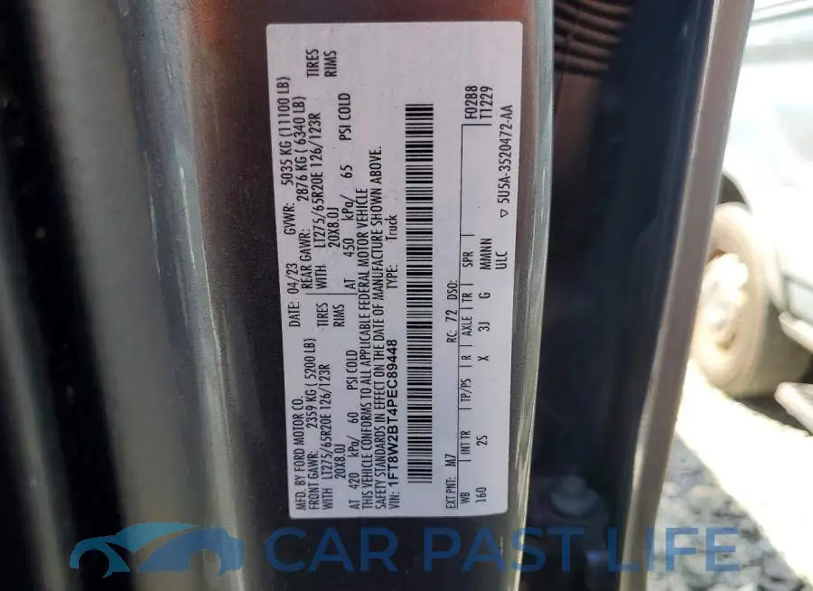 1FT8W2BT4PEC89448# 13