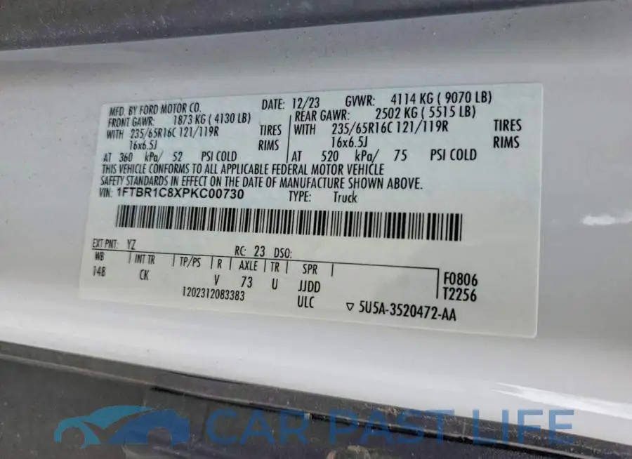 1FTBR1C8XPKC00730# 13
