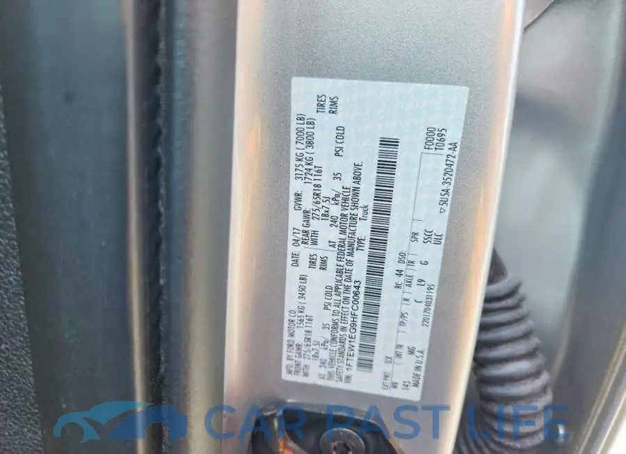 1FTEW1EG9HFC00643# 13