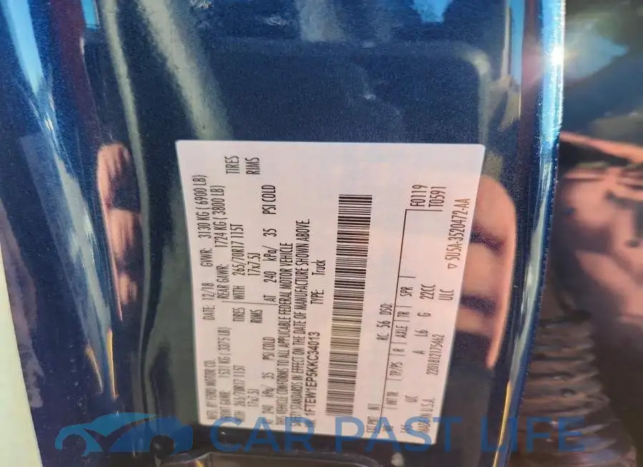1FTEW1EP5KKC34013# 13