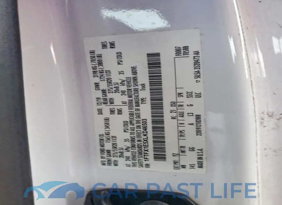 1FTFX1E5XLKD46503# 12