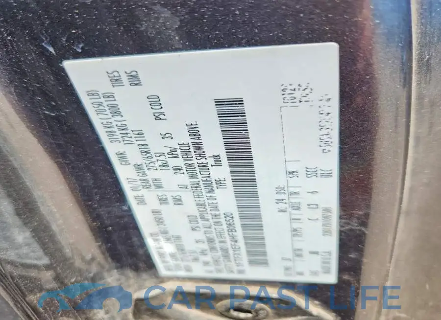1FTFX1EF4HFB06520# 12