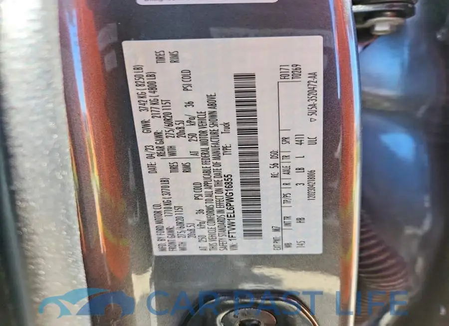 1FTVW1EL6PWG16855# 12