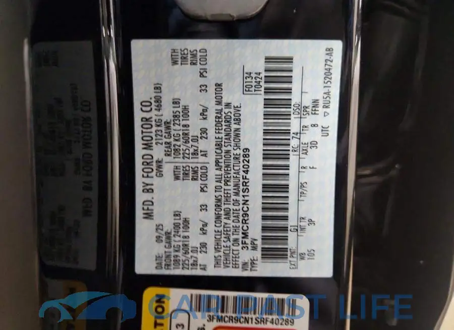3FMCR9CN1SRF40289# 13