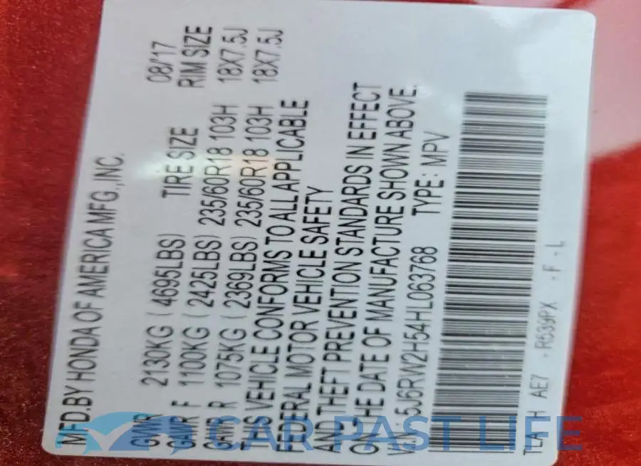 5J6RW2H54HL063768# 14