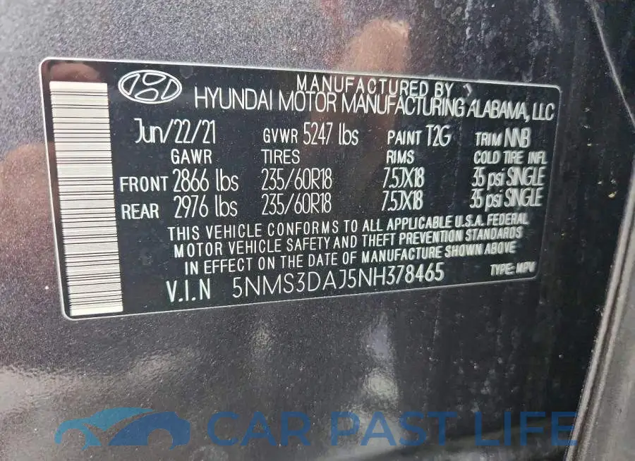 5NMS3DAJ5NH378465# 13
