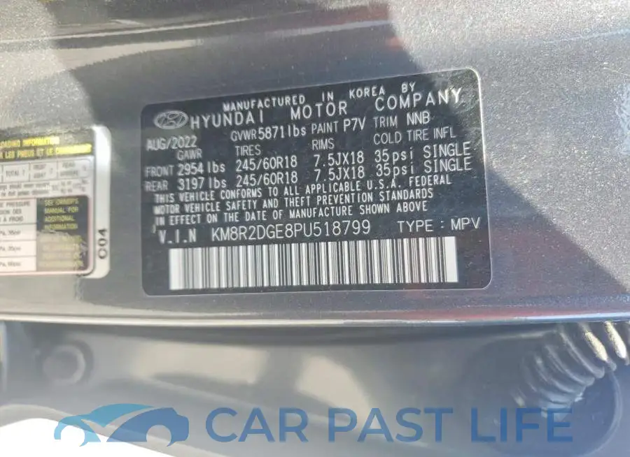 KM8R2DGE8PU518799# 13