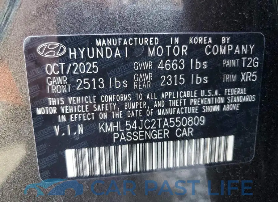 KMHL54JC2TA550809# 12
