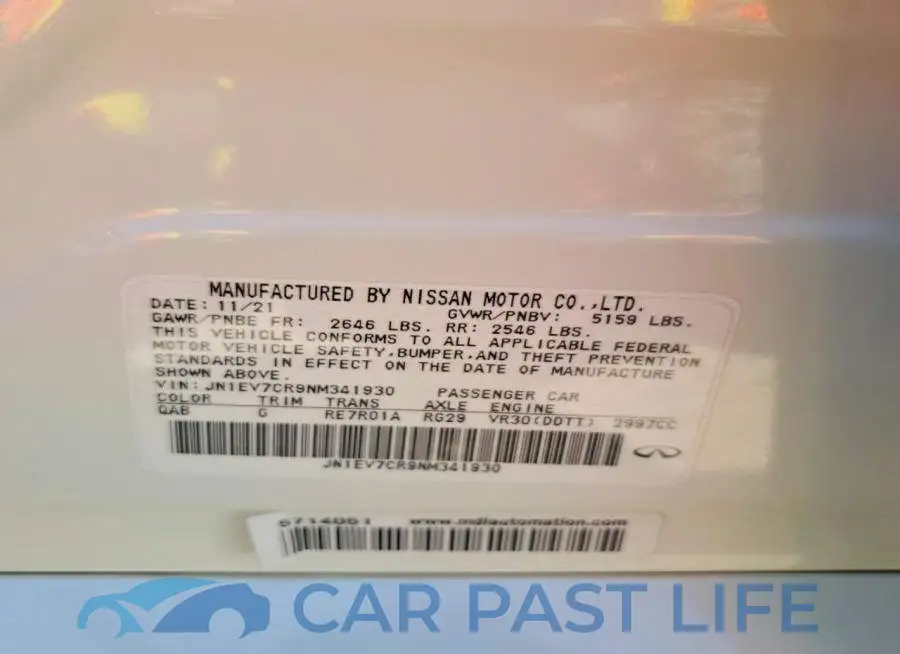 JN1EV7CR9NM341930# 13