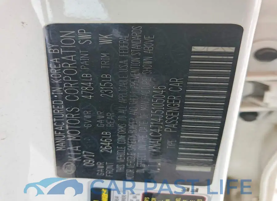 KNALC4J14J5105046# 12