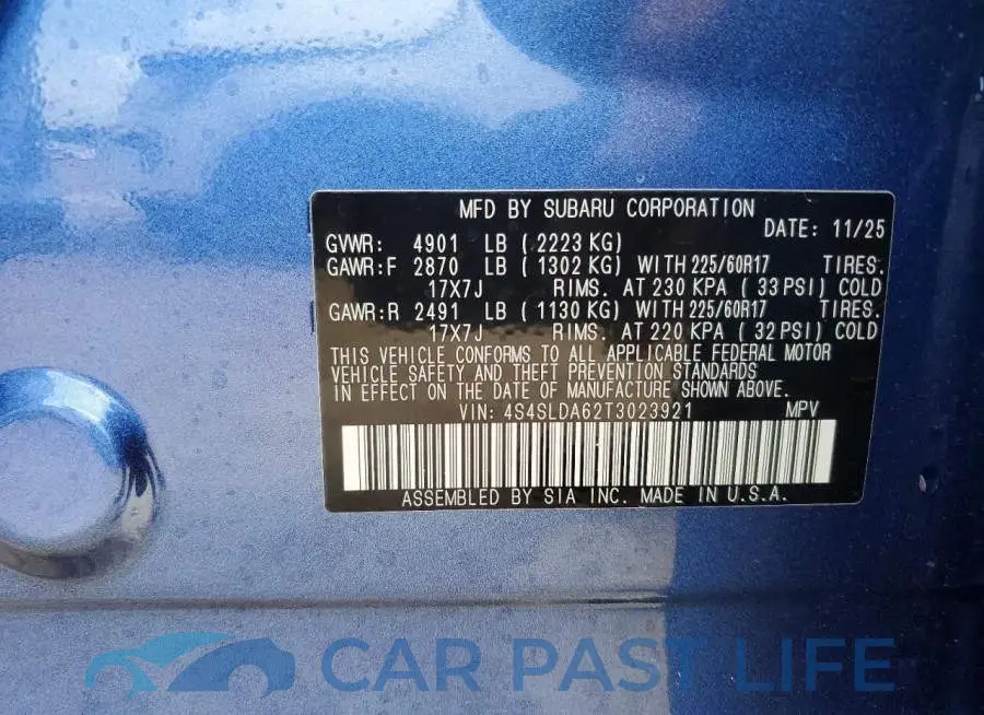 4S4SLDA62T3023921# 13