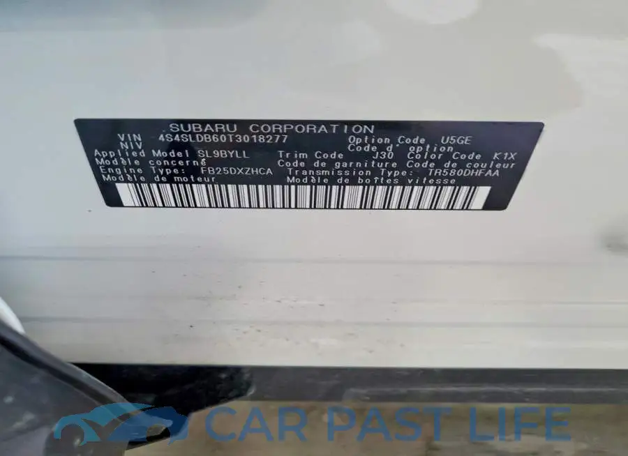 4S4SLDB60T3018277# 13