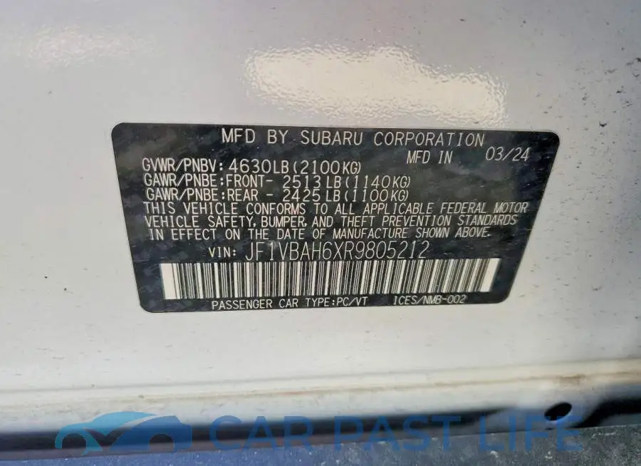 JF1VBAH6XR9805212# 12