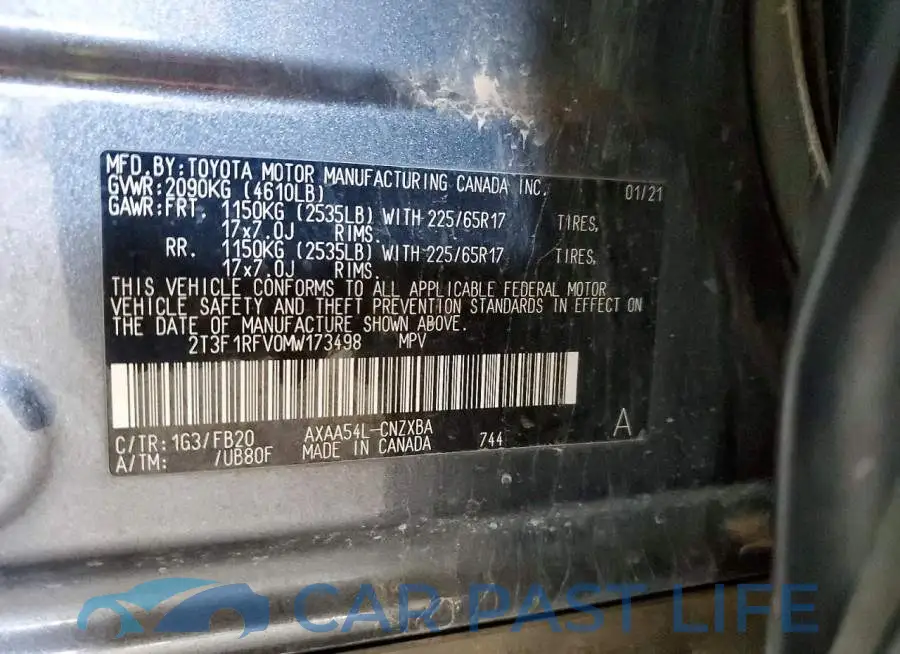 2T3F1RFV0MW173498# 13