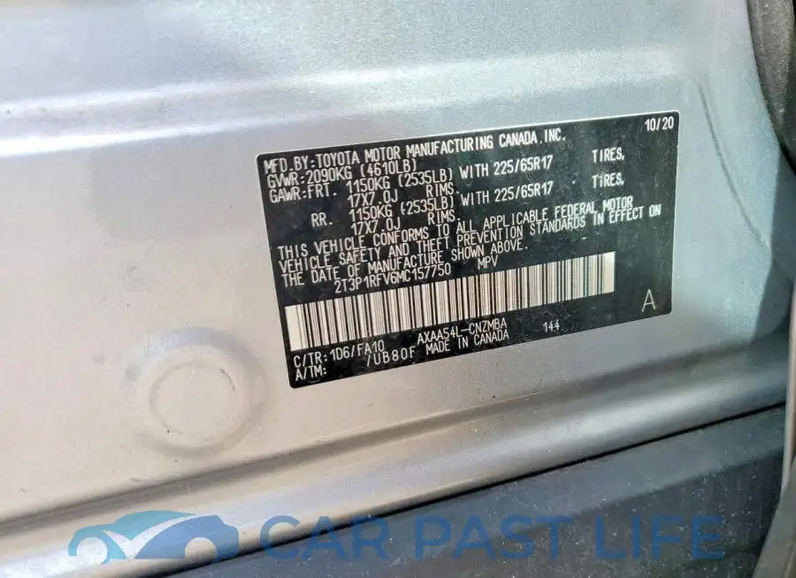 2T3P1RFV6MC157750# 14