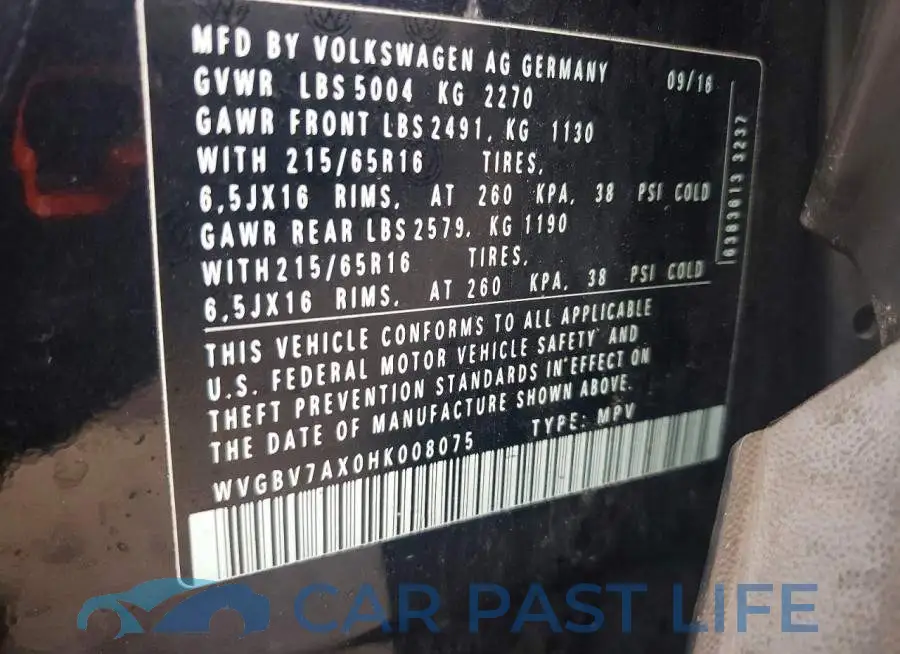 WVGBV7AX0HK008075# 12