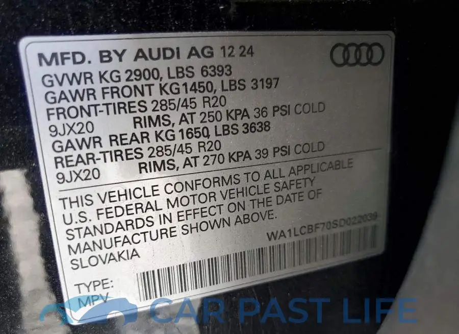 WA1LCBF70SD022039# 14
