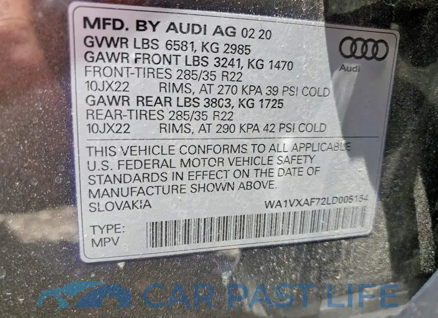 WA1VXAF72LD005154# 13