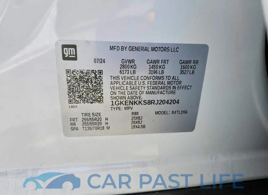 1GKENKKS8RJ204204# 13