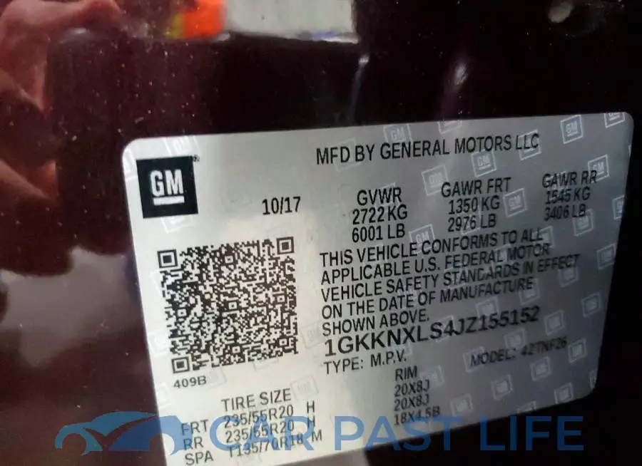 1GKKNXLS4JZ155152# 14