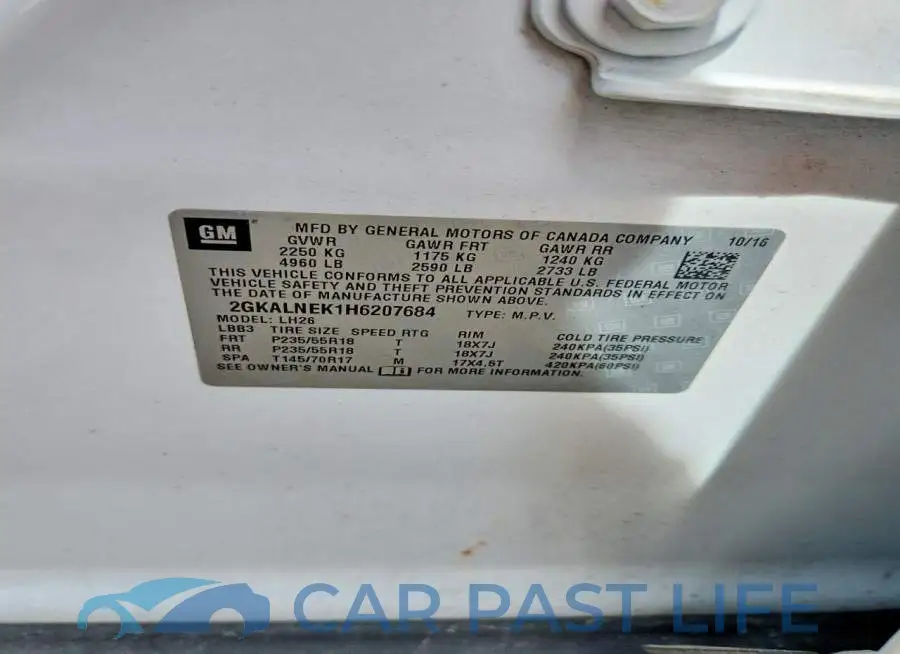 2GKALNEK1H6207684# 13