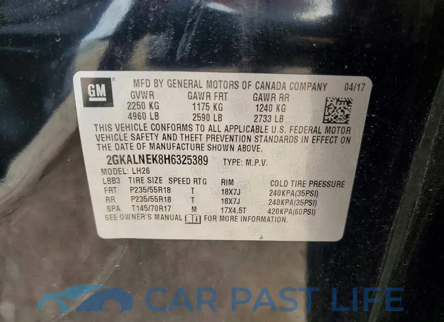 2GKALNEK8H6325389# 14