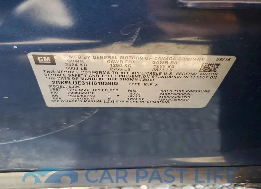 2GKFLUE31H6183802# 13