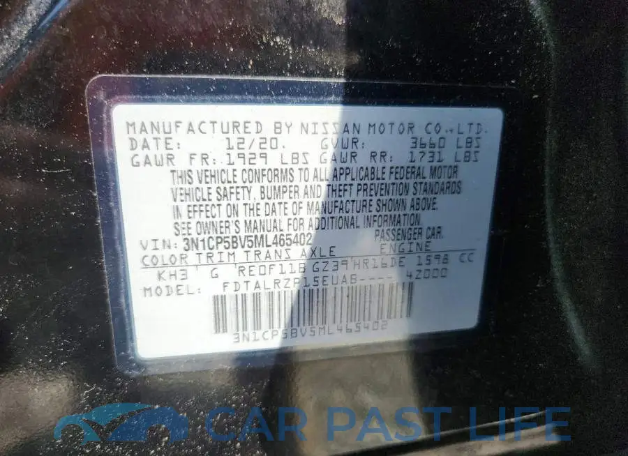3N1CP5BV5ML465402# 13