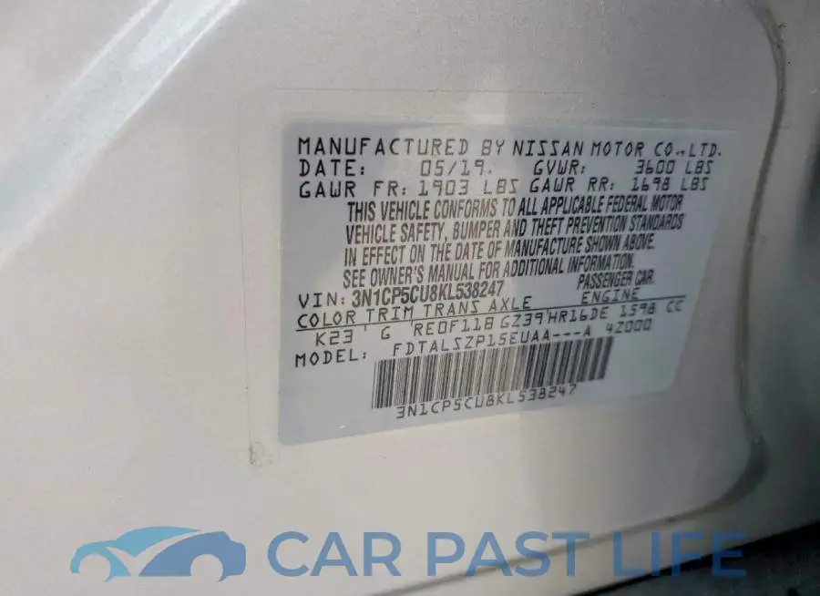 3N1CP5CU8KL538247# 13