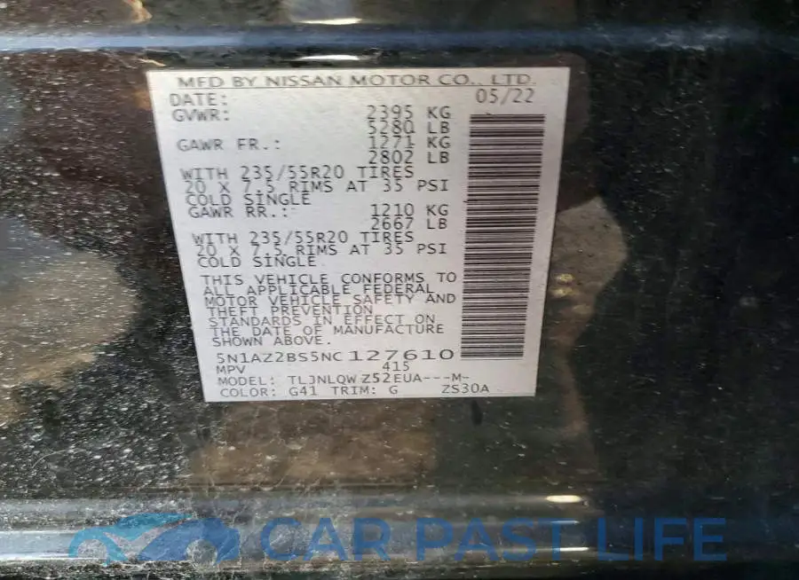 5N1AZ2BS5NC127610# 13