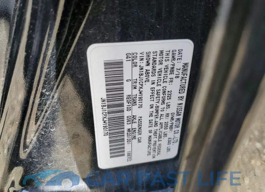 JN1BJ1CPXJW190170# 12