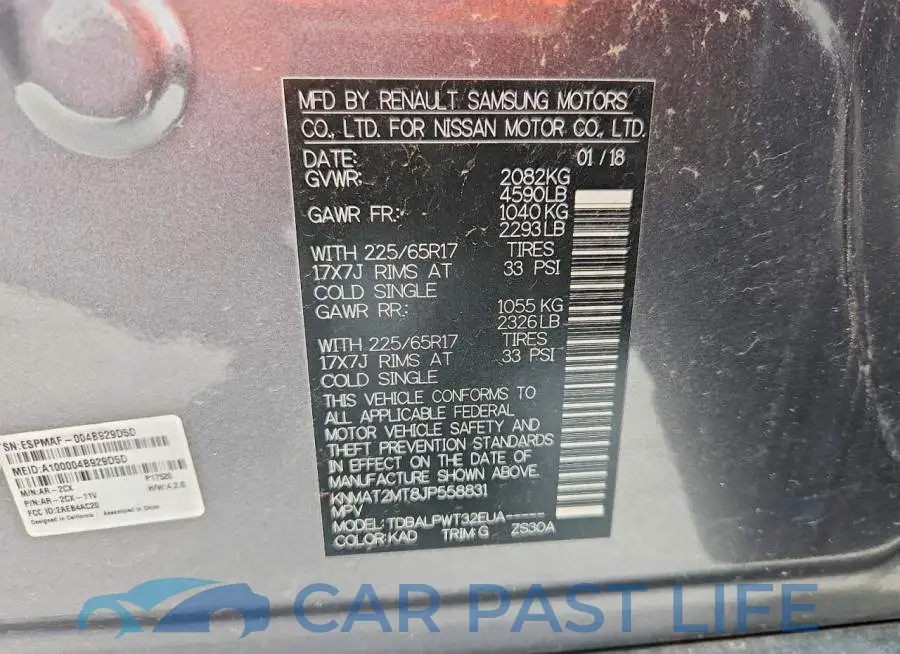 KNMAT2MT8JP558831# 14