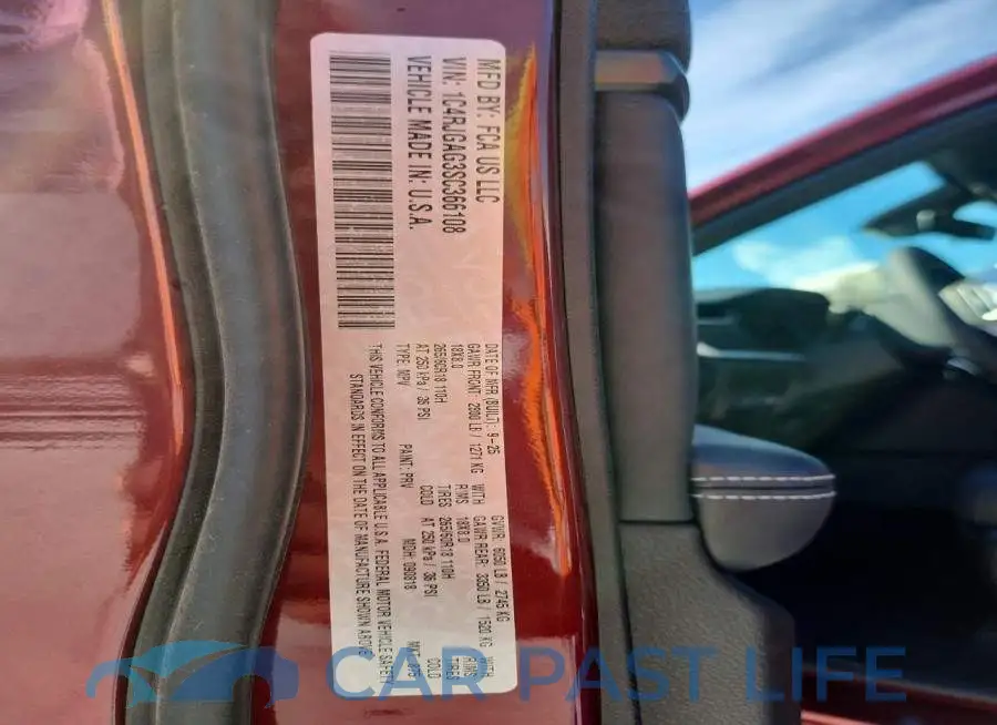1C4RJGAG3SC366108# 13