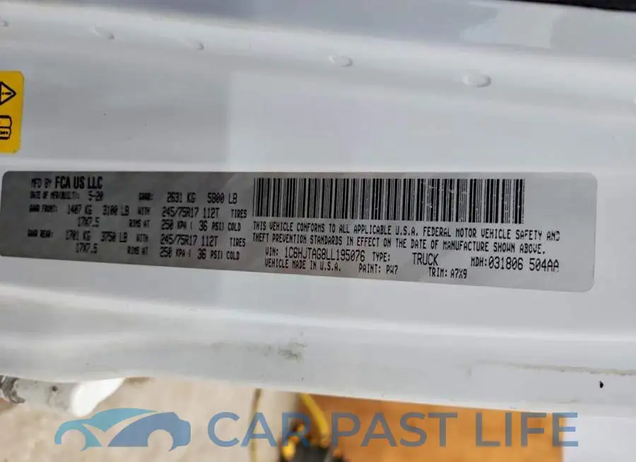 1C6HJTAG8LL195076# 13