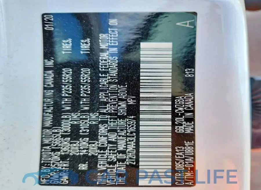 2T2HZMAA3LC165974# 13